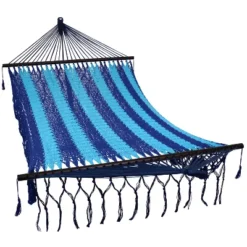 Sunnydaze Decor Sunnydaze Heavy-Duty Deluxe Hand-Woven Cotton American-Style Mayan Hammock With Spreader Bars - 770 Lb Weight Capacity 13 Sunnydaze Decor Sunnydaze Heavy-Duty Deluxe Hand-Woven Cotton American-Style Mayan Hammock With Spreader Bars - 770 Lb Weight Capacity -Sunnydaze Decor GUEST 0136c36c e5de 43c3 8f50 1a10e5a4075b