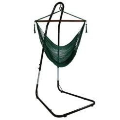 Sunnydaze Decor Sunnydaze Caribbean Style Extra Large Hanging Rope Hammock Chair Swing With Stand - 300 Lb Weight Capacity -Sunnydaze Decor GUEST 02523054 699e 495b 8a70 ad111a99b8ff