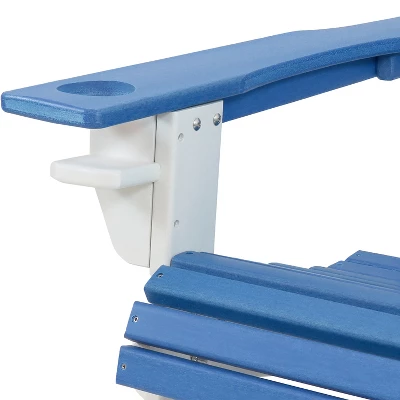 Sunnydaze Decor Sunnydaze Plastic All-Weather Heavy-Duty Outdoor Adirondack Chair With Drink Holder 4 Sunnydaze Decor Sunnydaze Plastic All-Weather Heavy-Duty Outdoor Adirondack Chair With Drink Holder - Image 2