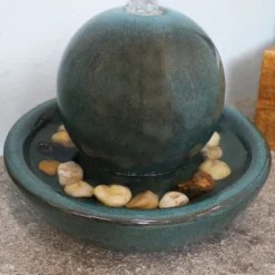 Sunnydaze Decor Sunnydaze Indoor Home Decorative Smooth Glazed Ceramic Orb Tabletop Water Fountain Feature - 7" - Green -Sunnydaze Decor GUEST 0294233d 27d4 4d42 b9b8 04bb22fccc7d