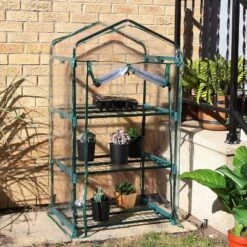 Sunnydaze Decor Sunnydaze Outdoor Portable Growing Rack 3-Tier Greenhouse With Roll-Up Door - 3 Shelves - Clear 17 Sunnydaze Decor Sunnydaze Outdoor Portable Growing Rack 3-Tier Greenhouse With Roll-Up Door - 3 Shelves - Clear -Sunnydaze Decor GUEST 02ad0fca 99ad 45c2 bce5 478ac93a8b31