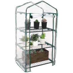 Sunnydaze Decor Sunnydaze Outdoor Portable Growing Rack 3-Tier Greenhouse With Roll-Up Door - 3 Shelves - Clear 18 Sunnydaze Decor Sunnydaze Outdoor Portable Growing Rack 3-Tier Greenhouse With Roll-Up Door - 3 Shelves - Clear -Sunnydaze Decor GUEST 03513ed3 83aa 49c8 871f fa9bb477c313