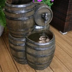 Sunnydaze Decor Sunnydaze 29"H Electric Polyresin Stacked Whiskey Barrel Outdoor Water Fountain With LED Lights 17 Sunnydaze Decor Sunnydaze 29"H Electric Polyresin Stacked Whiskey Barrel Outdoor Water Fountain With LED Lights -Sunnydaze Decor GUEST 0392f481 a78a 4ffe 90c4 646fab08c92a