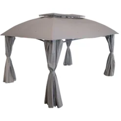 Sunnydaze Decor Sunnydaze Soft Top Rectangle Patio Gazebo With Screens And Privacy Walls For Backyard, Garden Or Deck - 10' X 13' 18 Sunnydaze Decor Sunnydaze Soft Top Rectangle Patio Gazebo With Screens And Privacy Walls For Backyard, Garden Or Deck - 10' X 13' -Sunnydaze Decor GUEST 047bb70c d176 4a15 900f 496a16e7f841