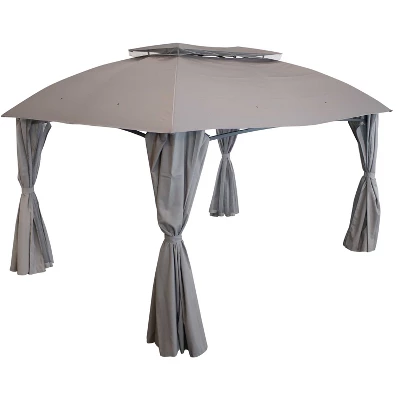 Sunnydaze Decor Sunnydaze Soft Top Rectangle Patio Gazebo With Screens And Privacy Walls For Backyard, Garden Or Deck - 10' X 13' 10 Sunnydaze Decor Sunnydaze Soft Top Rectangle Patio Gazebo With Screens And Privacy Walls For Backyard, Garden Or Deck - 10' X 13' - Image 8