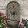 Sunnydaze Decor Sunnydaze 26"H Solar Polystone Messina Outdoor Wall-Mount Water Fountain