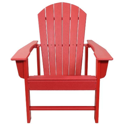 Sunnydaze Decor Sunnydaze Upright, Outdoor Adirondack Chair - All-Weather Design - 300-Pound Capacity - 38.25" H 7 Sunnydaze Decor Sunnydaze Upright, Outdoor Adirondack Chair - All-Weather Design - 300-Pound Capacity - 38.25" H - Image 5