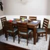 Sunnydaze Decor Sunnydaze Indoor 7-Piece Solid Rubberwood Dining Table And Chairs Set - Dark Walnut With Gray Cushions -Sunnydaze Decor GUEST 077f5c9c e8d3 41f9 9ff4 31fa00a403fc