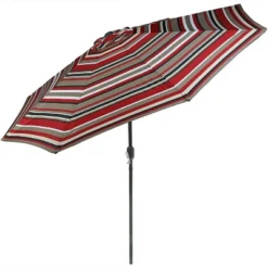 Sunnydaze Decor Sunnydaze Outdoor Aluminum Patio Umbrella, Tilt, And Crank - 9' -Sunnydaze Decor GUEST 07f26018 448e 4c24 b504 38e851a83dbc