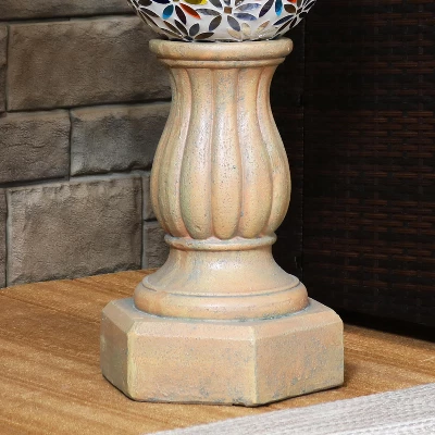 Sunnydaze Decor Sunnydaze Contemporary Pillar Indoor/Outdoor Column-Style Gazing Globe Stand For 10 To 12-Inch Gazing Balls - 16" H 3 Sunnydaze Decor Sunnydaze Contemporary Pillar Indoor/Outdoor Column-Style Gazing Globe Stand For 10 To 12-Inch Gazing Balls - 16" H