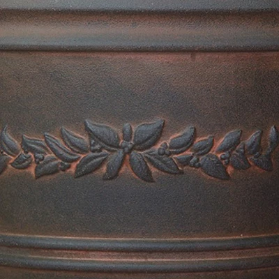 Sunnydaze Decor Sunnydaze Indoor/Outdoor Patio, Garden, Or Porch Weather-Resistant Double-Walled Laurel Flower Pot Planter - 13" - Rust Finish 8 Sunnydaze Decor Sunnydaze Indoor/Outdoor Patio, Garden, Or Porch Weather-Resistant Double-Walled Laurel Flower Pot Planter - 13" - Rust Finish - Image 6
