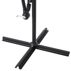 Sunnydaze Decor Sunnydaze Outdoor Steel Cantilever Offset Patio Umbrella With Air Vent, Crank, And Base - 9.25' -Sunnydaze Decor GUEST 108049d3 f8eb 4c8a b2fe 2923fc679419