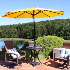 Sunnydaze Decor Sunnydaze 30.75" Round Sigonella Cast Aluminum Outdoor Patio Table, Black -Sunnydaze Decor GUEST 10aff4bc 70e5 41dd bd05 7b9c6e152168