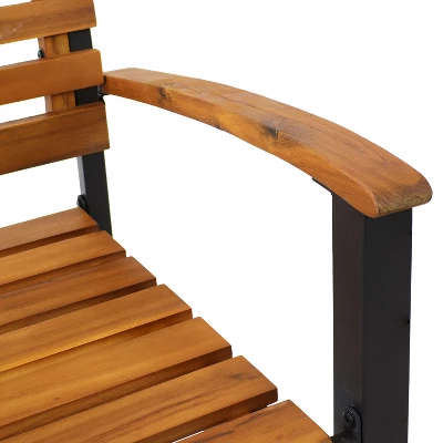 Sunnydaze Decor Sunnydaze Julian 5pc Resin Wicker And Acacia Wood Outdoor Patio Dining Set 9 Sunnydaze Decor Sunnydaze Julian 5pc Resin Wicker And Acacia Wood Outdoor Patio Dining Set - Image 7