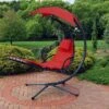 Sunnydaze Decor Sunnydaze Outdoor Hanging Chaise Floating Lounge Chair With Canopy Umbrella And Stand -Sunnydaze Decor GUEST 12f1b15a 1a8e 48b9 b099 f9bc2836e2f6