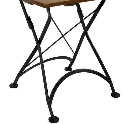 Sunnydaze Decor Sunnydaze Indoor/Outdoor Chestnut Wood Portable Folding Square Patio Bistro Table - 31" - Brown 7 Sunnydaze Decor Sunnydaze Indoor/Outdoor Chestnut Wood Portable Folding Square Patio Bistro Table - 31" - Brown - Image 5