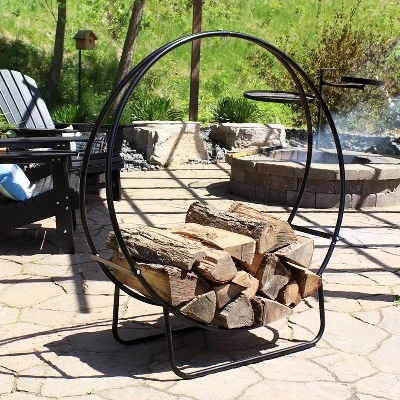 Sunnydaze Decor Sunnydaze Outdoor Heavy-Duty Steel Firewood Log Hoop Storage Rack With Weather-Resistant PVC Log Hoop Cover 13 Sunnydaze Decor Sunnydaze Outdoor Heavy-Duty Steel Firewood Log Hoop Storage Rack With Weather-Resistant PVC Log Hoop Cover - Image 11