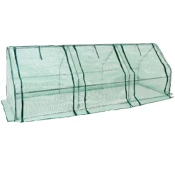 Sunnydaze Decor Sunnydaze Outdoor Portable Slanted Top Plant Shelter Mini Cloche Greenhouse With Zipper Doors - 36" - Green 16 Sunnydaze Decor Sunnydaze Outdoor Portable Slanted Top Plant Shelter Mini Cloche Greenhouse With Zipper Doors - 36" - Green -Sunnydaze Decor GUEST 1780a428 01cc 4720 b4f0 e79e59d81fa9