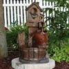 Sunnydaze Decor Sunnydaze 26"H Electric Polyresin Bluebird House And Buckets Outdoor Water Fountain