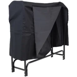 Sunnydaze Decor Sunnydaze Outdoor Heavy-Duty Steel Firewood Log Rack Holder And Weather-Resistant Polyester Log Rack Cover - Black 22 Sunnydaze Decor Sunnydaze Outdoor Heavy-Duty Steel Firewood Log Rack Holder And Weather-Resistant Polyester Log Rack Cover - Black -Sunnydaze Decor GUEST 1b4fc27c 7813 43cd 8f2a 90eb692d9634