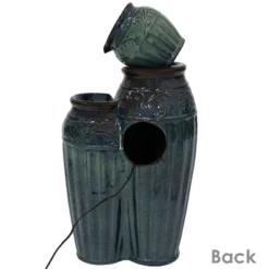 Sunnydaze Decor Sunnydaze 27"H Electric Ceramic Dark Turquoise Tour De Vase Outdoor Water Fountain With LED Lights 19 Sunnydaze Decor Sunnydaze 27"H Electric Ceramic Dark Turquoise Tour De Vase Outdoor Water Fountain With LED Lights -Sunnydaze Decor GUEST 1b61da33 6ad7 41a8 9021 3b24d9a10f4a