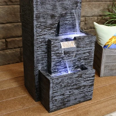 Sunnydaze Decor Sunnydaze 32"H Electric Polyresin Cascading Tower Tiered Outdoor Water Fountain With LED Lights 8 Sunnydaze Decor Sunnydaze 32"H Electric Polyresin Cascading Tower Tiered Outdoor Water Fountain With LED Lights - Image 6