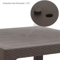Sunnydaze Decor Sunnydaze Indoor/Outdoor Square Rattan Style Plastic Patio Dining Table - 31.5" - Brown 11 Sunnydaze Decor Sunnydaze Indoor/Outdoor Square Rattan Style Plastic Patio Dining Table - 31.5" - Brown -Sunnydaze Decor GUEST 1d6448d6 f1ec 4882 93f7 a5dd0ac3b957
