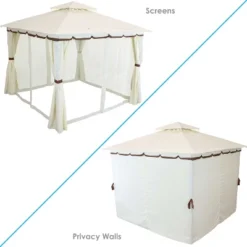 Sunnydaze Decor Sunnydaze Soft Top Rectangle Patio Gazebo With Screens And Privacy Walls For Backyard, Garden Or Deck 20 Sunnydaze Decor Sunnydaze Soft Top Rectangle Patio Gazebo With Screens And Privacy Walls For Backyard, Garden Or Deck -Sunnydaze Decor GUEST 1e2915f3 9fd1 4b45 8a37 518f91c5c53f
