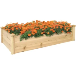 Sunnydaze Decor Sunnydaze Outdoor Rectangular Wood Raised Garden Bed For Flower, Vegetable, And Herb Gardening - 24" W X 48.25" L X 12.25" H - Brown 12 Sunnydaze Decor Sunnydaze Outdoor Rectangular Wood Raised Garden Bed For Flower, Vegetable, And Herb Gardening - 24" W X 48.25" L X 12.25" H - Brown -Sunnydaze Decor GUEST 22501885 3230 4d58 911c c165fe0869ad