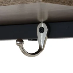 Sunnydaze Decor Sunnydaze Indoor Industrial-Style Hall Tree Bench With Coat/Shoe Rack - MDP Shelves With Powder-Coated Steel Frame - Brown - 67 In -Sunnydaze Decor GUEST 2474204c 332e 451e 91e0 9fcb4887353d