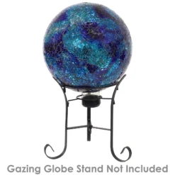 Sunnydaze Decor Sunnydaze Deep Ocean Swirl Gazing Globe, Blue Crackled Mosaic Glass, 10" -Sunnydaze Decor GUEST 25ed0062 4d11 4d27 b145 342962615e6a