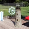 Sunnydaze Decor Sunnydaze Outdoor Backyard Garden Nautical Lighthouse Solar LED Pathlight Statue Figurine - 36" - Cobblestone -Sunnydaze Decor GUEST 2a582654 4f15 4fda ba90 e557d5d84165