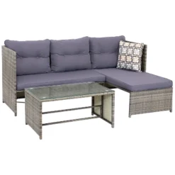 Sunnydaze Decor Sunnydaze Outdoor Longford Patio Sectional Sofa Conversation Set With Cushions And Table - 3pc 24 Sunnydaze Decor Sunnydaze Outdoor Longford Patio Sectional Sofa Conversation Set With Cushions And Table - 3pc -Sunnydaze Decor GUEST 2bab34a1 3fa5 487c 9160 6fb24f020c98