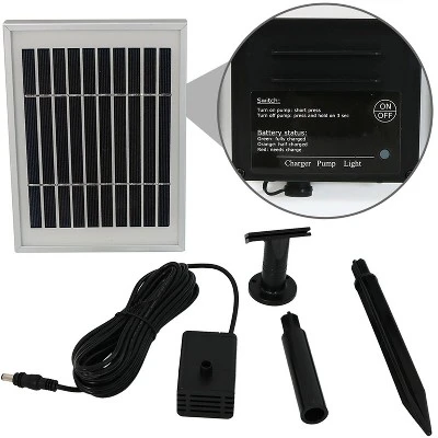 Sunnydaze Decor Sunnydaze Outdoor 3-Tier Chiseled Basin Solar Powered Water Fountain With Battery Backup And Submersible Pump - 22" 6 Sunnydaze Decor Sunnydaze Outdoor 3-Tier Chiseled Basin Solar Powered Water Fountain With Battery Backup And Submersible Pump - 22" - Image 4