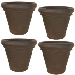 Sunnydaze Decor Sunnydaze Crozier Polyresin Outdoor/Indoor Heavy-Duty Double-Walled Fade-Resistant Flower Pot Planter - 16" Diameter - Rust 17 Sunnydaze Decor Sunnydaze Crozier Polyresin Outdoor/Indoor Heavy-Duty Double-Walled Fade-Resistant Flower Pot Planter - 16" Diameter - Rust -Sunnydaze Decor GUEST 2f9a6627 225f 4aa2 a153 fee26ad8cc7f