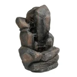 Sunnydaze Decor Sunnydaze Outdoor Solar Powered Rock Falls Water Fountain With Battery Backup, Submersible Pump, And LED Lights - 22" 14 Sunnydaze Decor Sunnydaze Outdoor Solar Powered Rock Falls Water Fountain With Battery Backup, Submersible Pump, And LED Lights - 22" -Sunnydaze Decor GUEST 305d3265 16c0 442a b6b2 2f2e11015296