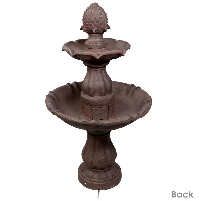 Sunnydaze Decor Sunnydaze 38"H Electric Polyresin And Fiberglass 2-Tier Curved Plinth Outdoor Water Fountain 6 Sunnydaze Decor Sunnydaze 38"H Electric Polyresin And Fiberglass 2-Tier Curved Plinth Outdoor Water Fountain - Image 4