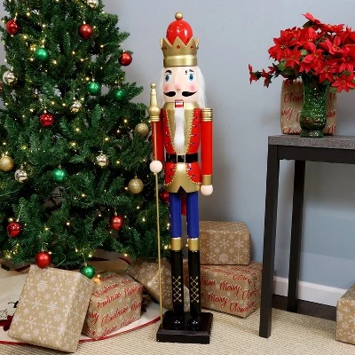 Sunnydaze Decor Sunnydaze Arnold The Strong Indoor Decorative Traditional Christmas Wooden Nutcracker Statue, 48-Inch 3 Sunnydaze Decor Sunnydaze Arnold The Strong Indoor Decorative Traditional Christmas Wooden Nutcracker Statue, 48-Inch