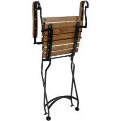 Sunnydaze Decor Sunnydaze Indoor/Outdoor Essential Chestnut Wood Folding Bistro Chair And Table - Dark Brown - 3pc -Sunnydaze Decor GUEST 34c4ba11 ee4c 4814 8b38 c688ec258c99