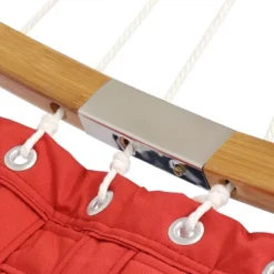 Sunnydaze Decor Sunnydaze Polyester Quilted Weave 2-Person Hammock With Curved Bamboo Spreader Bars - 450 Lb Weight Capacity - Salmon 12 Sunnydaze Decor Sunnydaze Polyester Quilted Weave 2-Person Hammock With Curved Bamboo Spreader Bars - 450 Lb Weight Capacity - Salmon -Sunnydaze Decor GUEST 377e6417 388e 49b5 9712 a61dfa0ad3a5