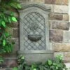 Sunnydaze Decor Sunnydaze 31"H Electric Polystone Rosette Leaf Outdoor Wall-Mount Water Fountain -Sunnydaze Decor GUEST 3bc79fde 8ff7 4a6e 88c3 868c6a48e5ce