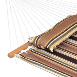 Sunnydaze Decor Sunnydaze Large Two-Person Quilted Fabric Hammock With Spreader Bars And Detachable Pillow - 450 Lb Weight Capacity - Sandy Beach 9 Sunnydaze Decor Sunnydaze Large Two-Person Quilted Fabric Hammock With Spreader Bars And Detachable Pillow - 450 Lb Weight Capacity - Sandy Beach -Sunnydaze Decor GUEST 3c08c9ba 0da7 4f48 96bc 64ef967fa189