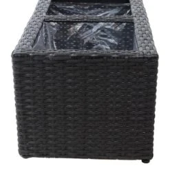 Sunnydaze Decor Sunnydaze 2-Section Rectangle Polyrattan Indoor Planters - 21.5" W X 11.5" D X 9.25" H - 2-Pack -Sunnydaze Decor GUEST 3c5d6f4d daa1 4e26 aa70 b23bc841da3e
