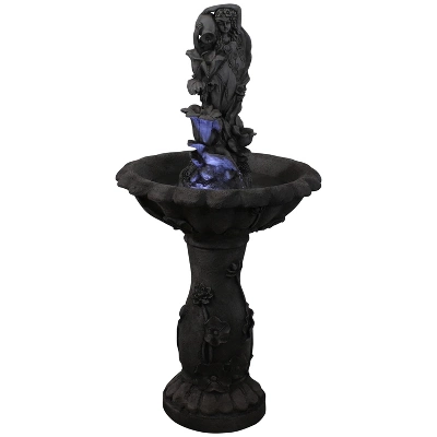 Sunnydaze Decor Sunnydaze Outdoor Polyresin Fairy Flower Solar Powered Water Fountain Feature With Battery Backup - 42" 4 Sunnydaze Decor Sunnydaze Outdoor Polyresin Fairy Flower Solar Powered Water Fountain Feature With Battery Backup - 42" - Image 2