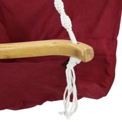 Sunnydaze Decor Sunnydaze Outdoor 1-Person Single Olefin Audrey Hammock Hanging Chair With Bamboo Armrest And Black Steel Stand - Red 9 Sunnydaze Decor Sunnydaze Outdoor 1-Person Single Olefin Audrey Hammock Hanging Chair With Bamboo Armrest And Black Steel Stand - Red -Sunnydaze Decor GUEST 404e64b7 ad25 46ec b648 8fa45bd46c7e