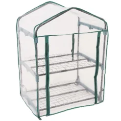 Sunnydaze Decor Sunnydaze Outdoor Portable Growing Rack 2-Tier Greenhouse With PVC Roll-Up Door - 2 Shelves - Clear 17 Sunnydaze Decor Sunnydaze Outdoor Portable Growing Rack 2-Tier Greenhouse With PVC Roll-Up Door - 2 Shelves - Clear -Sunnydaze Decor GUEST 41c4fa6f ca00 489a 85db 1fc4034cc2d0