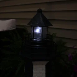Sunnydaze Decor Sunnydaze Outdoor Backyard Garden Nautical Lighthouse Solar LED Pathlight Statue Figurine - 36" -Sunnydaze Decor GUEST 422fef04 24ea 4f2c a5a6 642df8196b82