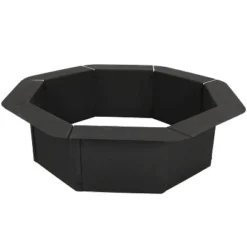 Sunnydaze Decor Sunnydaze Outdoor Heavy-Duty Steel Portable Above Ground Or In-Ground Octagon Fire Pit Liner Ring - 38" - Black -Sunnydaze Decor GUEST 42f52764 84a7 438e 8769 3bf7cc9f8631