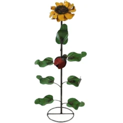Sunnydaze Decor Sunnydaze Outdoor Metal Art Standing Sunflower With Ladybug Garden Decor- 34.25" -Sunnydaze Decor GUEST 43076239 f416 468c b8fd 1f21ea297a24