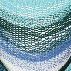 Sunnydaze Decor Sunnydaze Polyester Rope Hanging Caribbean-Style Hammock Chair Swing For Patio, Porch, Or Yard - Lagoon Stripes 10 Sunnydaze Decor Sunnydaze Polyester Rope Hanging Caribbean-Style Hammock Chair Swing For Patio, Porch, Or Yard - Lagoon Stripes -Sunnydaze Decor GUEST 4412bd62 e1c9 44a9 838e 8606185b6277